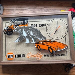 NAPA Echlin Orange Automotive Wall Clock - Quality Thru The Decades